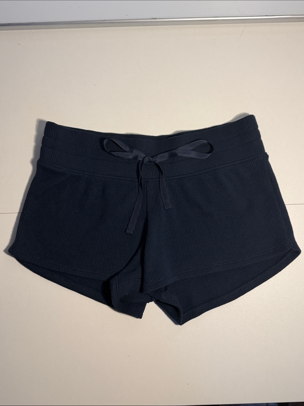 Gilly Hicks Cozy Waffle Mini Shorts and Tank Top SET - Color Navy - Picture 4 of 7